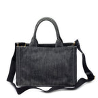Prada Canapa Smo le Tote Black Denim Canvas — view 5