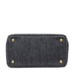 Prada Canapa Smo le Tote Black Denim Canvas — view 6