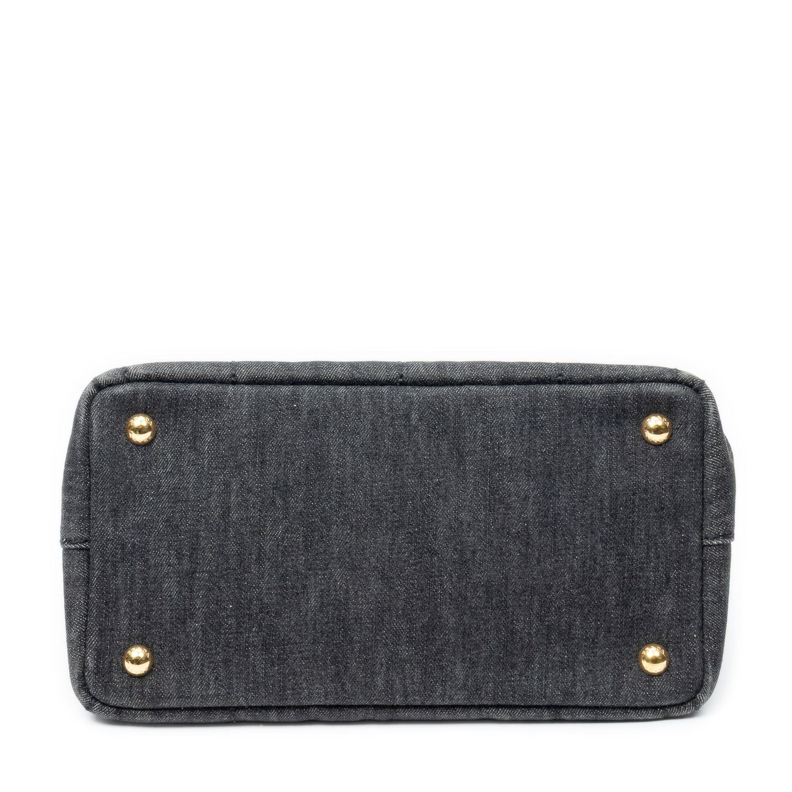 Prada Canapa Smo le Tote Black Denim Canvas — view 6