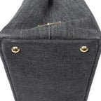 Prada Canapa Smo le Tote Black Denim Canvas — view 8