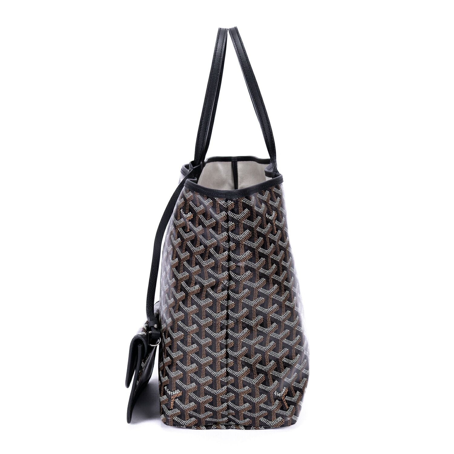 Goyard St Louis Black Din Canvas Shoulder — view 3