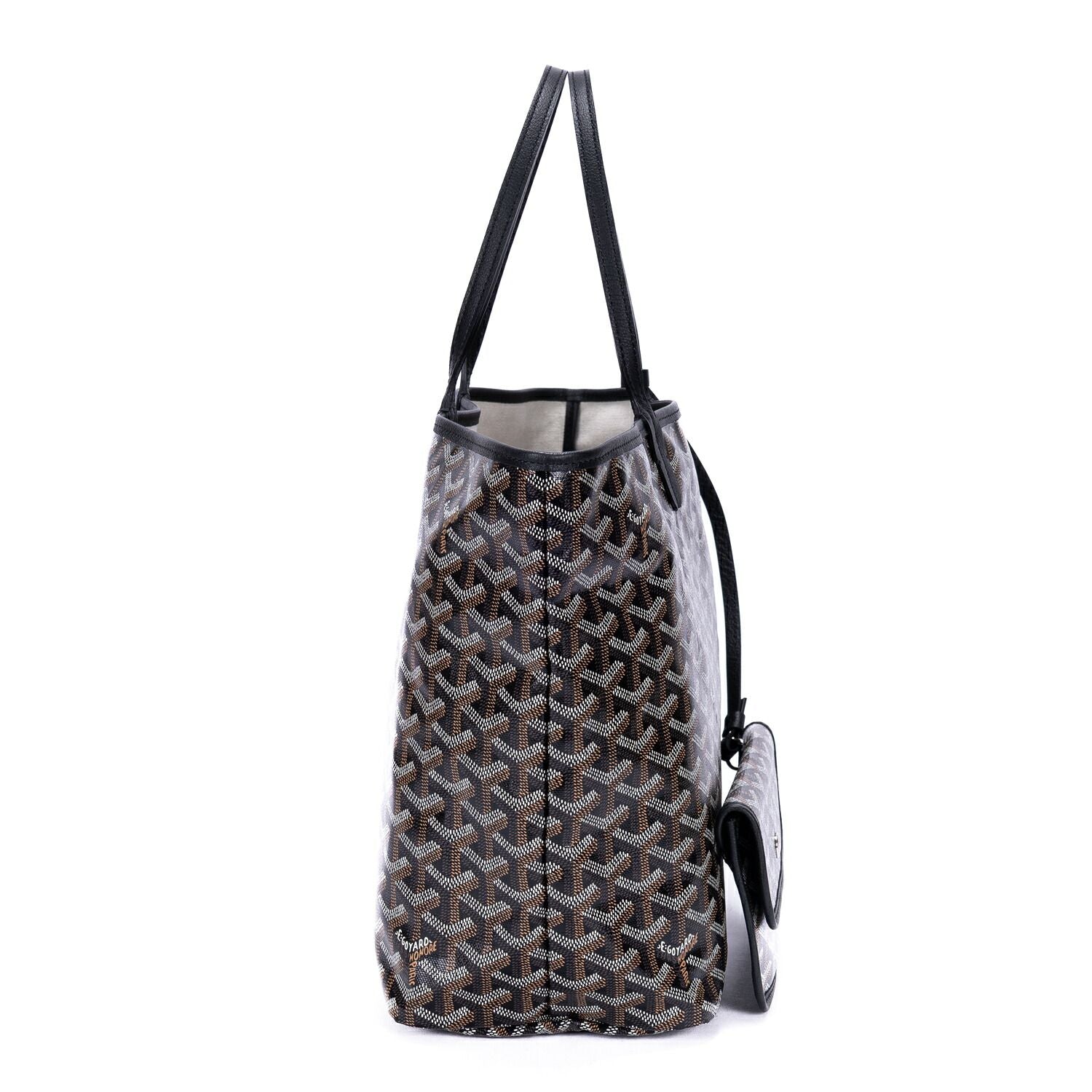 Goyard St Louis Black Din Canvas Shoulder — view 4