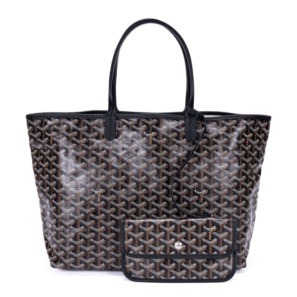 Goyard St Louis Black Din Canvas Shoulder