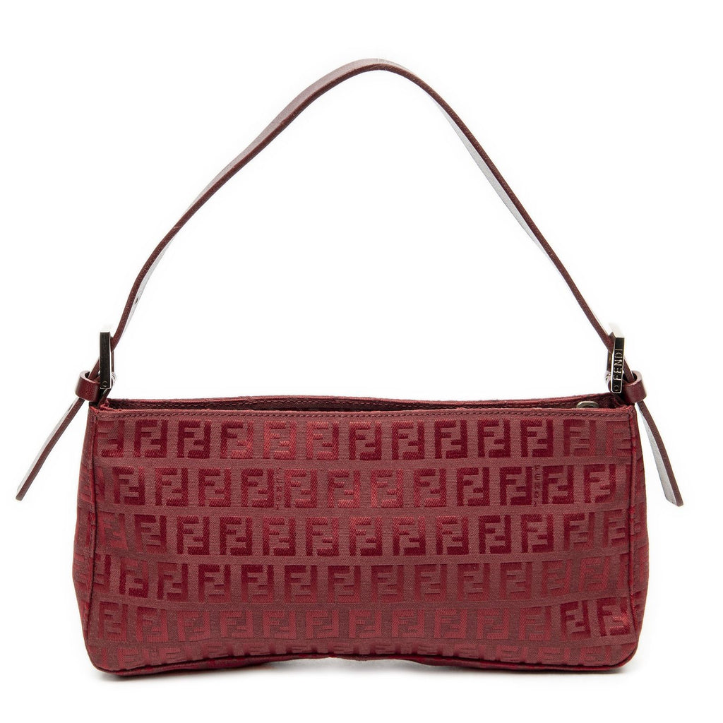 Fendi Mini Rectangular Zip Red Zucchini No Canvas Shoulder — view 5