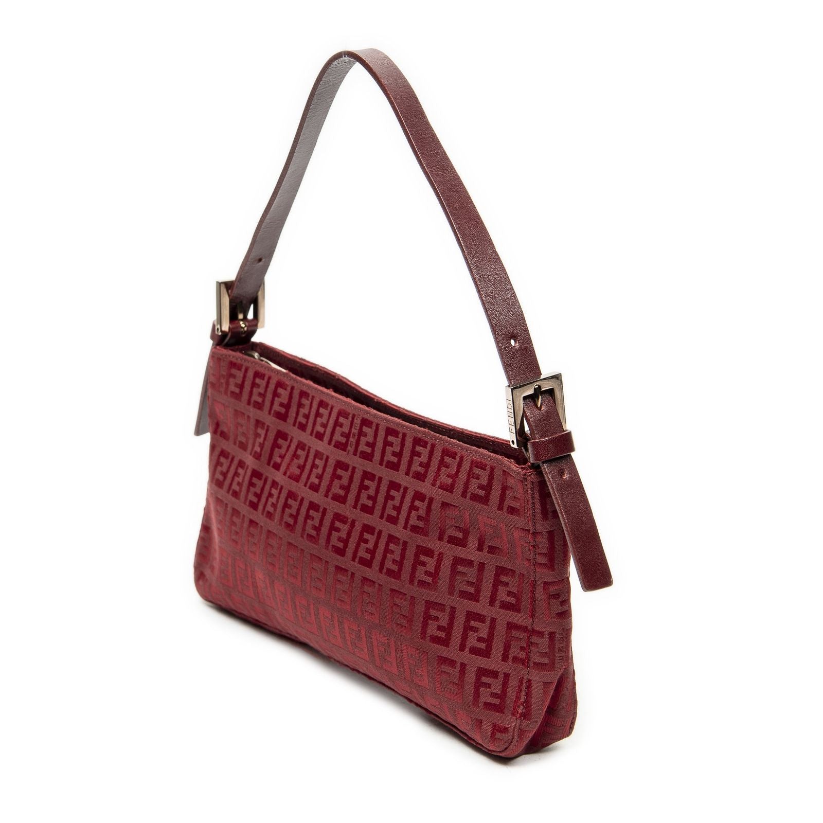 Fendi Mini Rectangular Zip Red Zucchini No Canvas Shoulder — view 2