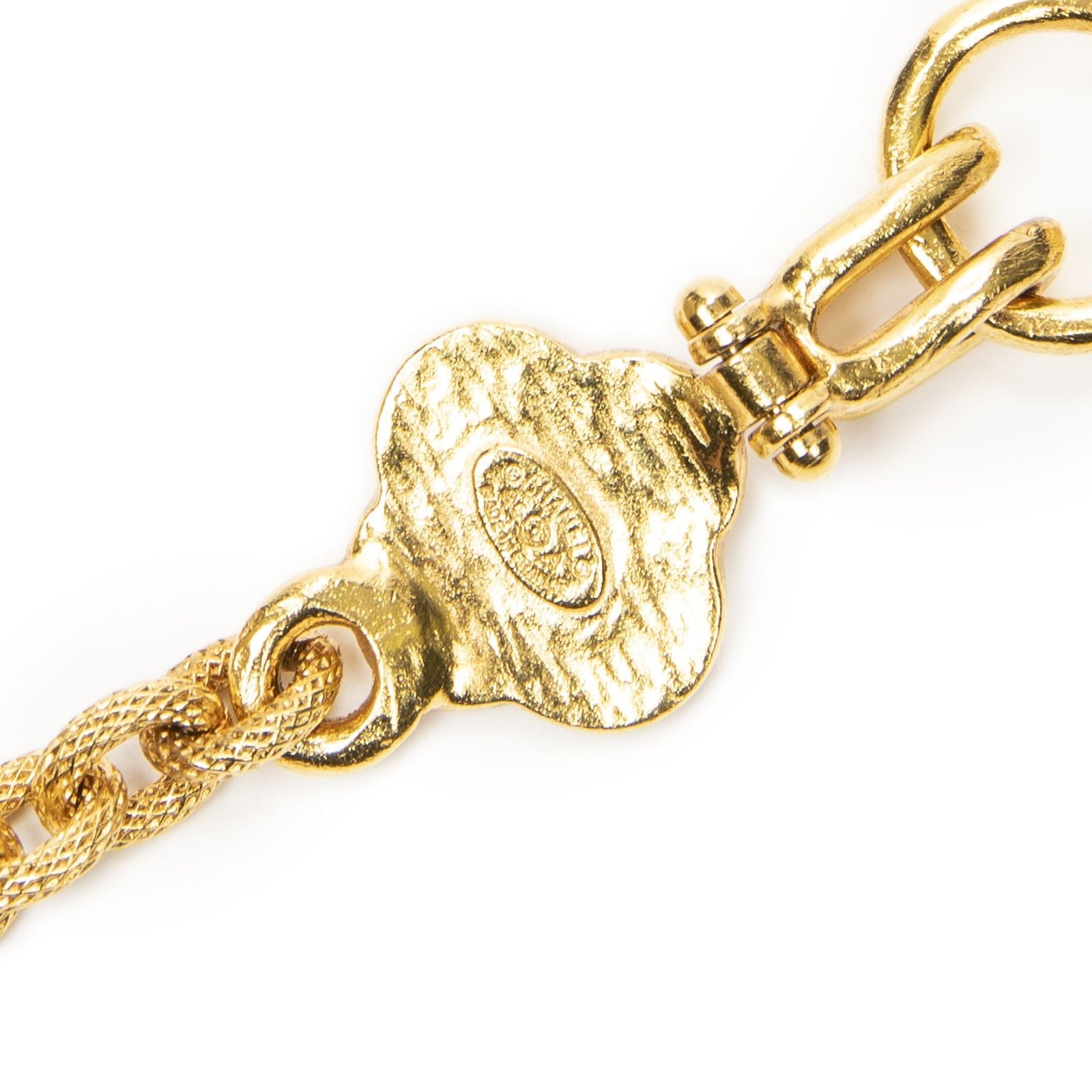Chanel CC Logo Clover Pendant Chain Necklace Gold Plated — view 5