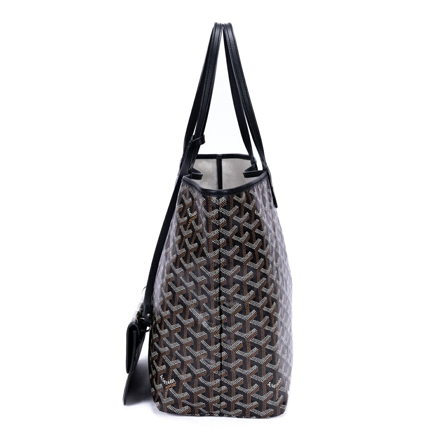 Goyard St Louis Black Din Canvas Shoulder — view 3