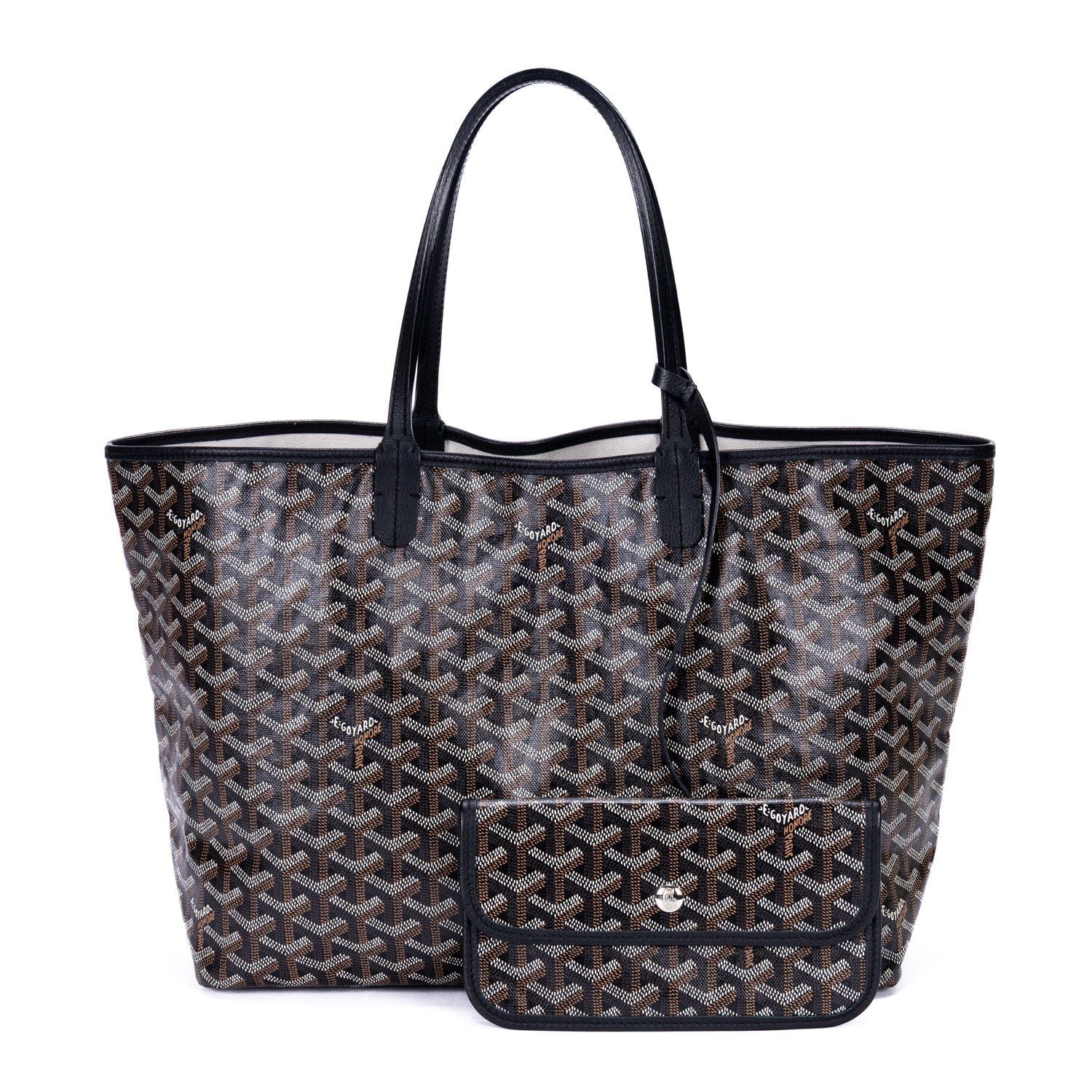 Goyard St Louis Black Din Canvas Shoulder
