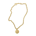 Chanel CC Logo Pendant Chain Necklace Gold Plated