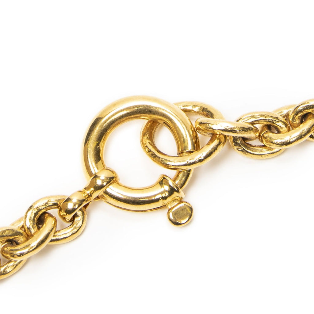 Chanel CC Logo Pendant Chain Necklace Gold Plated — view 4