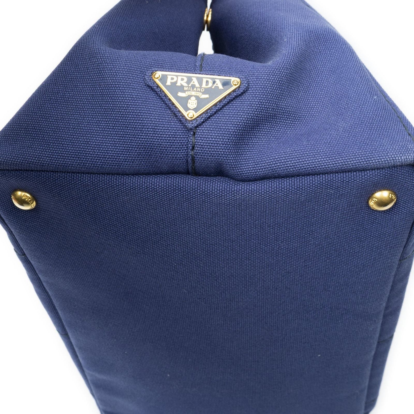 Prada Canapa Tote Royal Blue Canvas — view 8