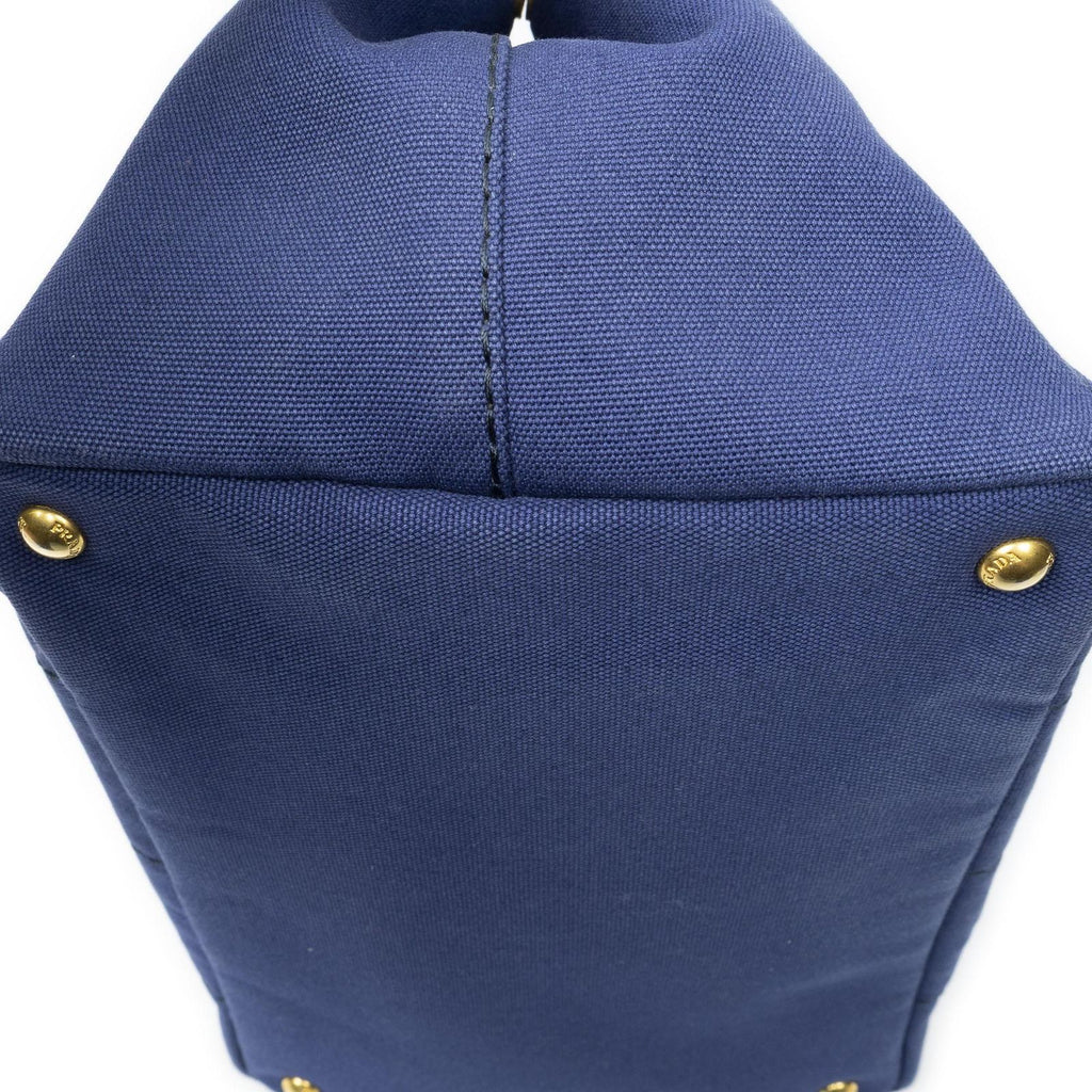 Prada Canapa Tote Royal Blue Canvas — view 7