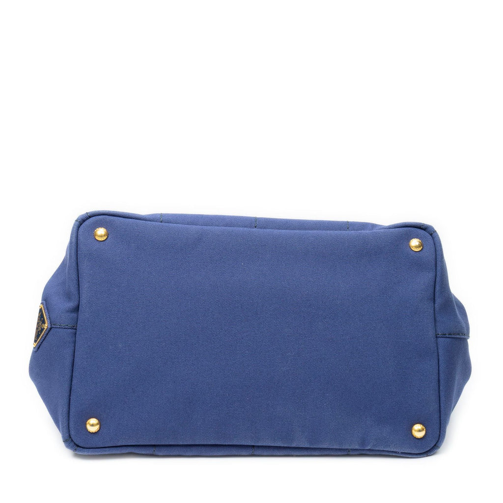 Prada Canapa Tote Royal Blue Canvas — view 6