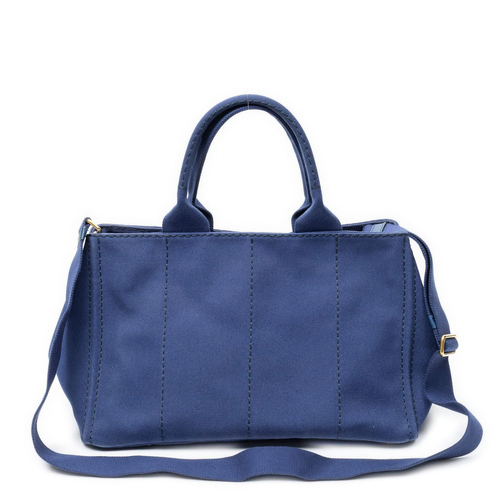 Prada Canapa Tote Royal Blue Canvas — view 5