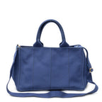 Prada Canapa Tote Royal Blue Canvas — view 5