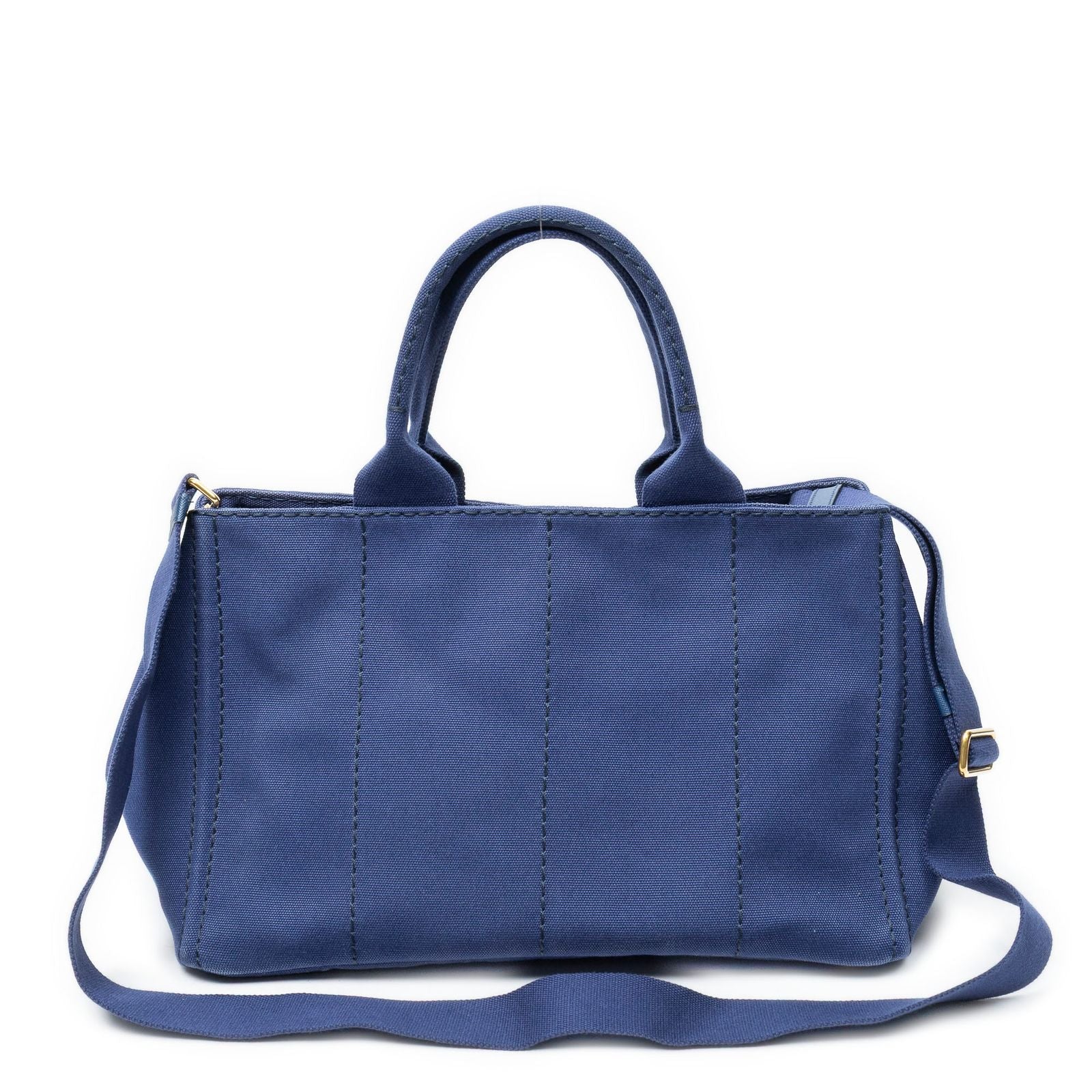 Prada Canapa Tote Royal Blue Canvas — view 5