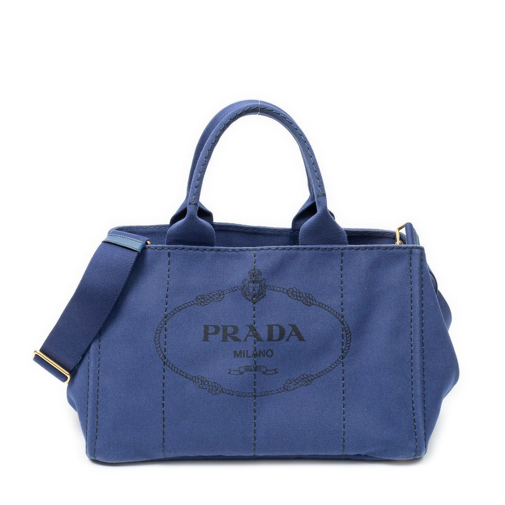 Prada Canapa Tote Royal Blue Canvas