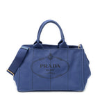 Prada Canapa Tote Royal Blue Canvas
