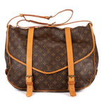 Louis Vuitton Double Strap Saumur Brown Monogram Canvas
