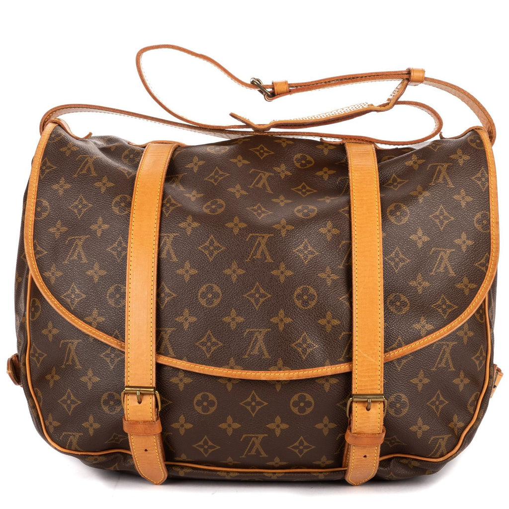 Louis Vuitton Double Strap Saumur Brown Monogram Canvas — view 4