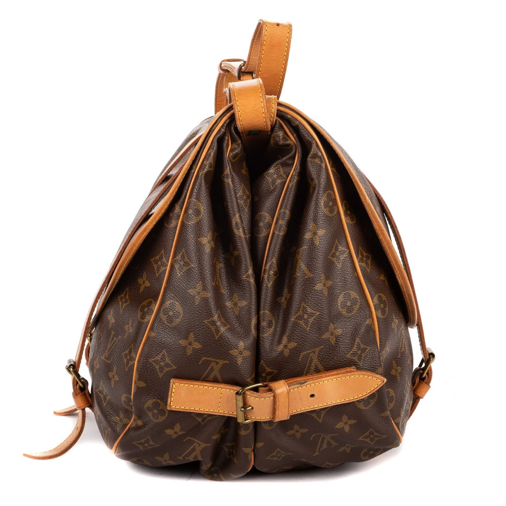 Louis Vuitton Double Strap Saumur Brown Monogram Canvas — view 3