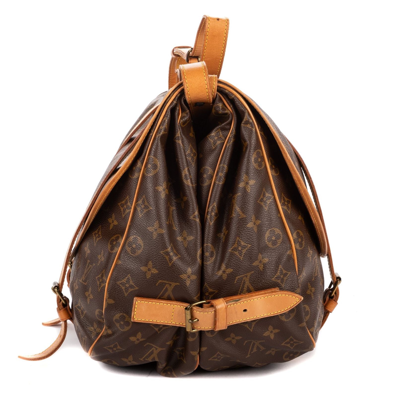 Louis Vuitton Double Strap Saumur Brown Monogram Canvas — view 3