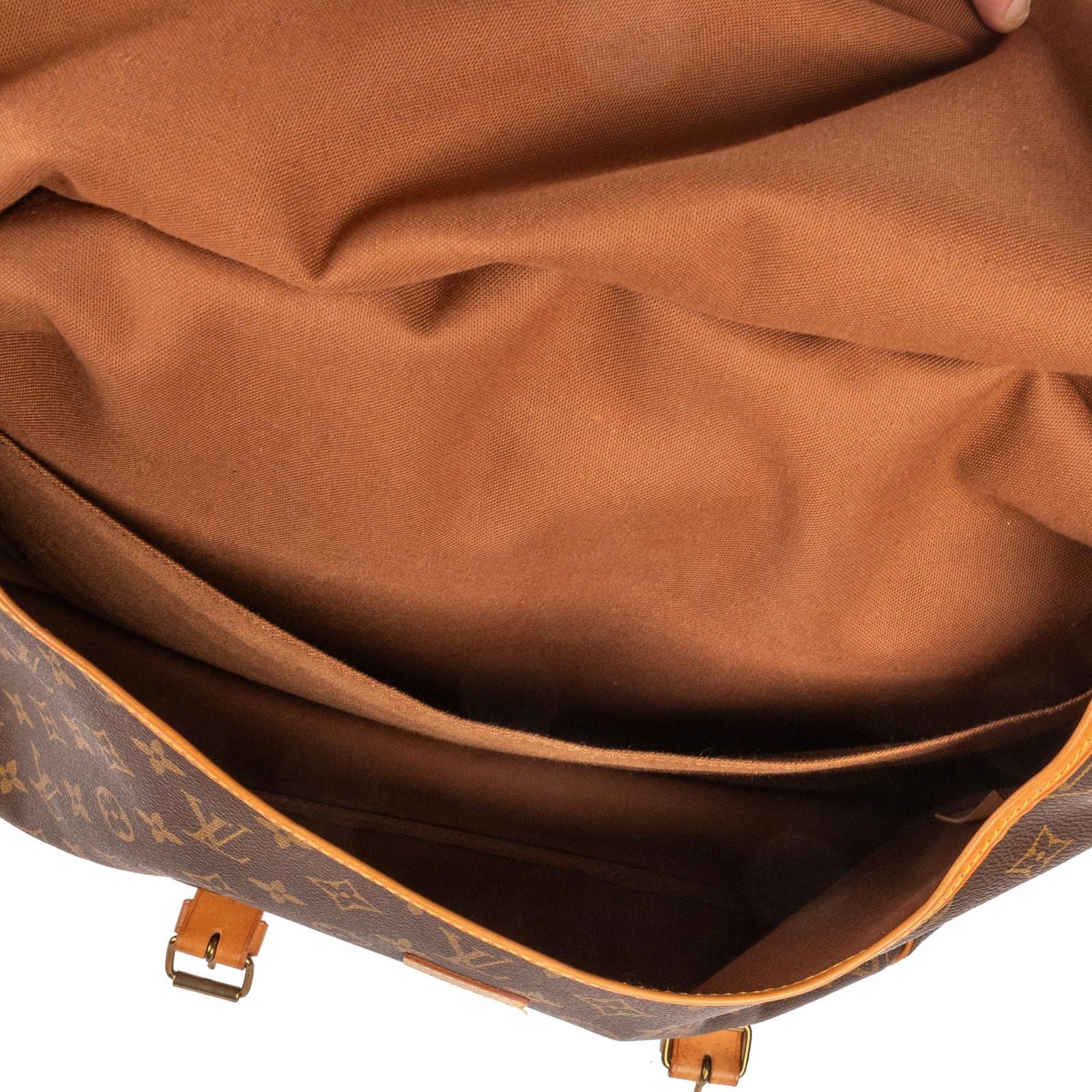 Louis Vuitton Double Strap Saumur Brown Monogram Canvas — view 8