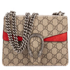Gucci Mini Dionysus Beige Red Split-m Canvas Shoulder