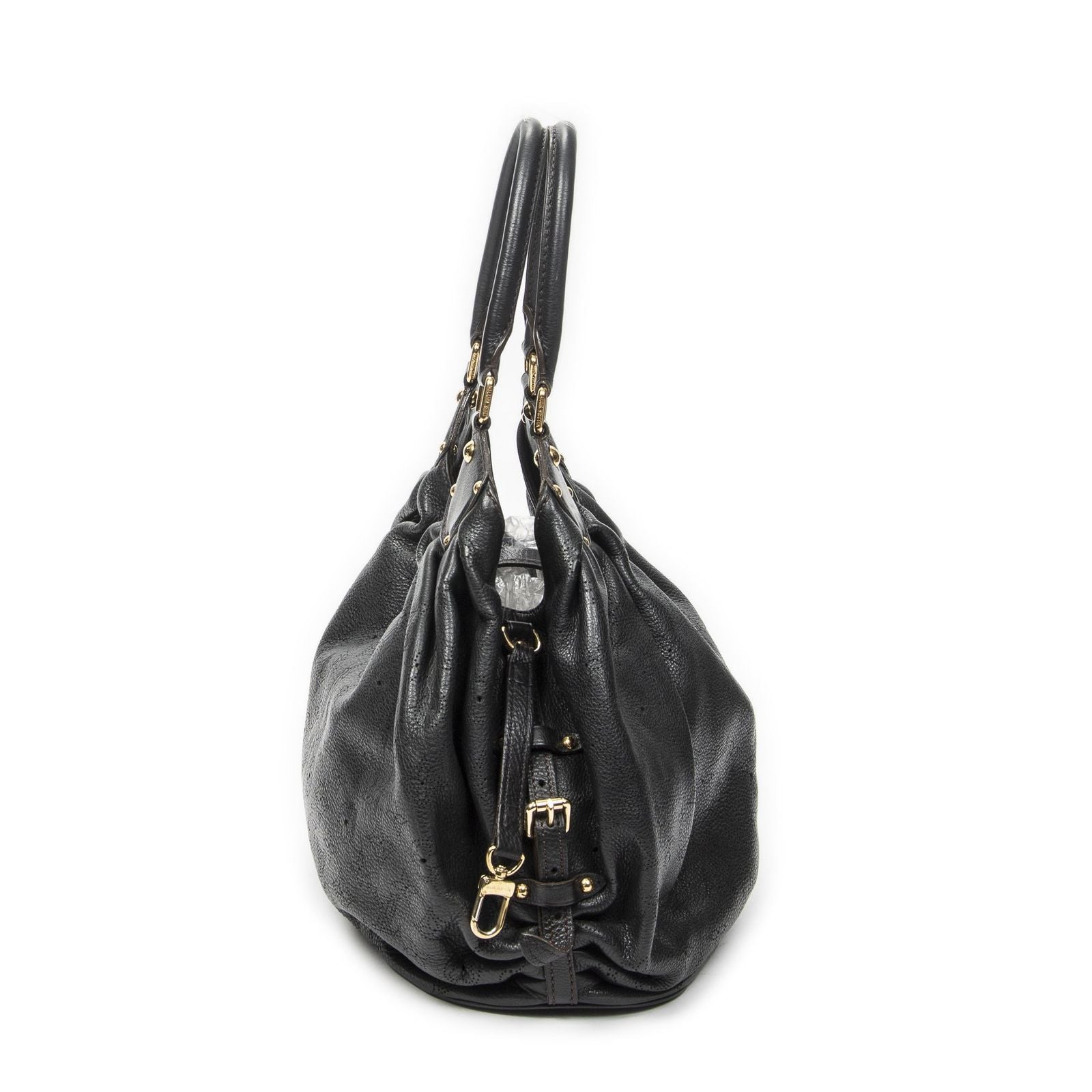 Louis Vuitton XL Bo Black Mahina Leather Shoulder — view 4