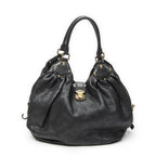 Louis Vuitton XL Bo Black Mahina Leather Shoulder