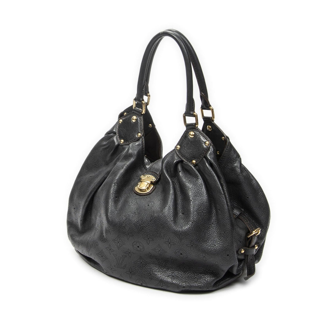 Louis Vuitton XL Bo Black Mahina Leather Shoulder — view 2