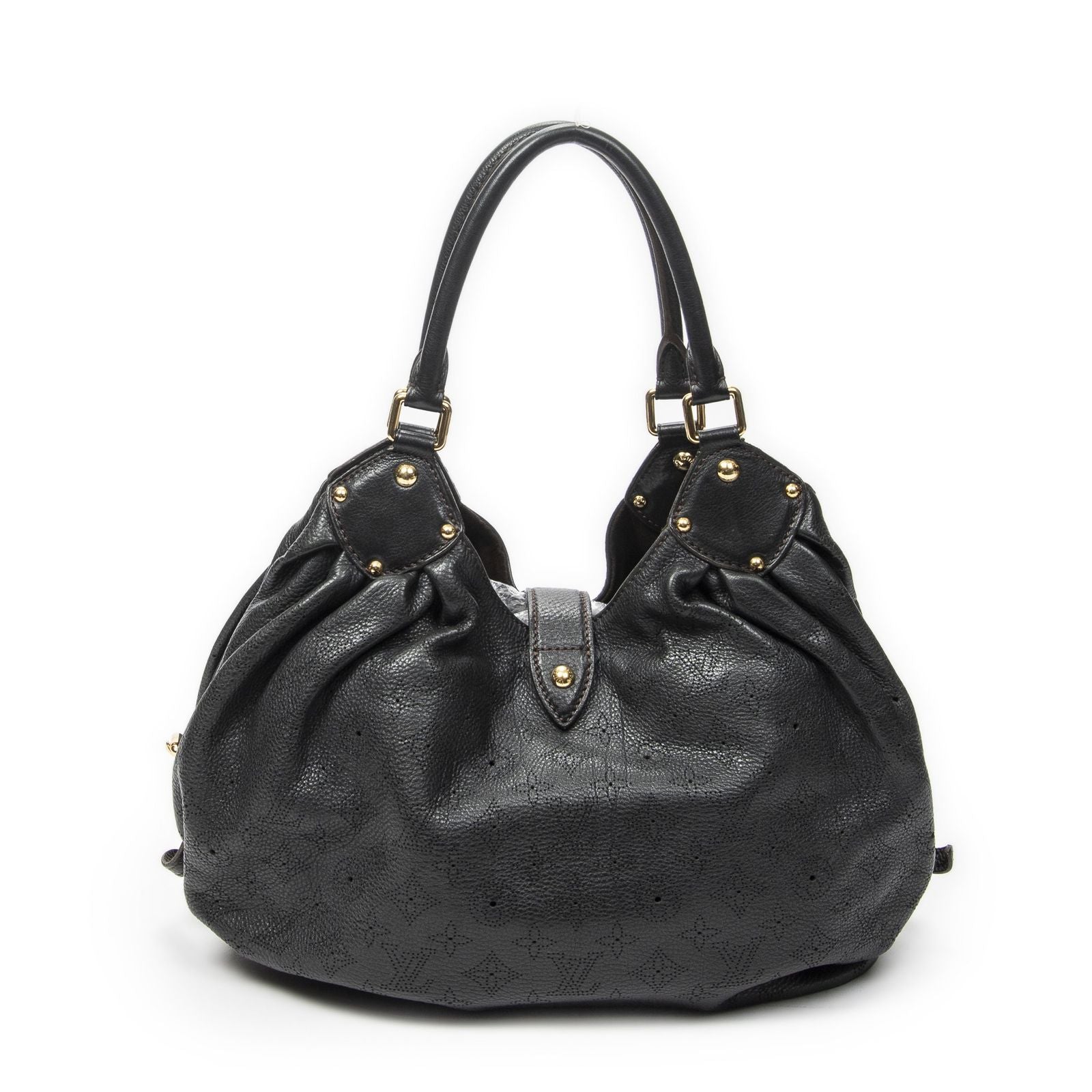 Louis Vuitton XL Bo Black Mahina Leather Shoulder — view 5