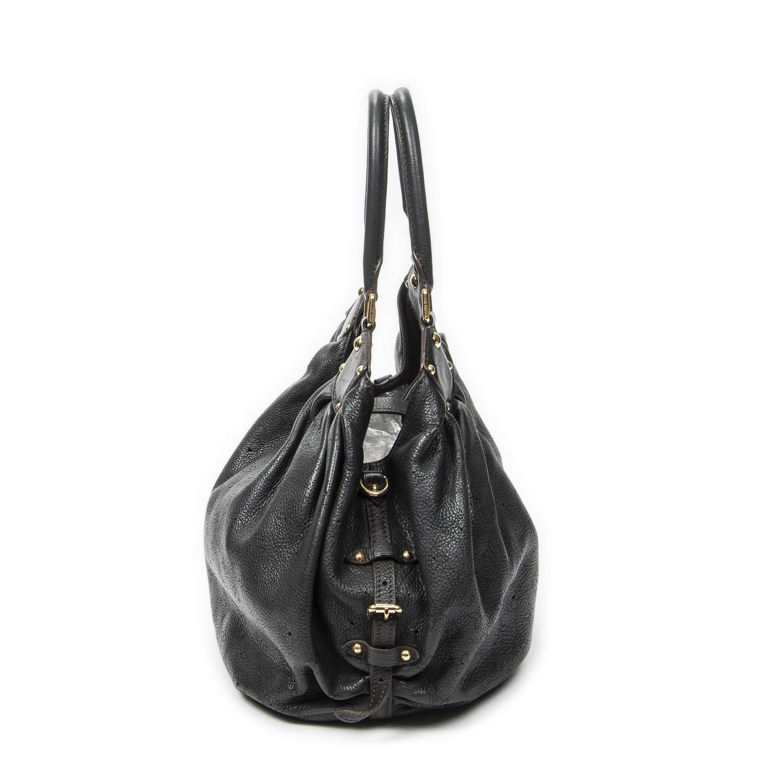 Louis Vuitton XL Bo Black Mahina Leather Shoulder — view 3