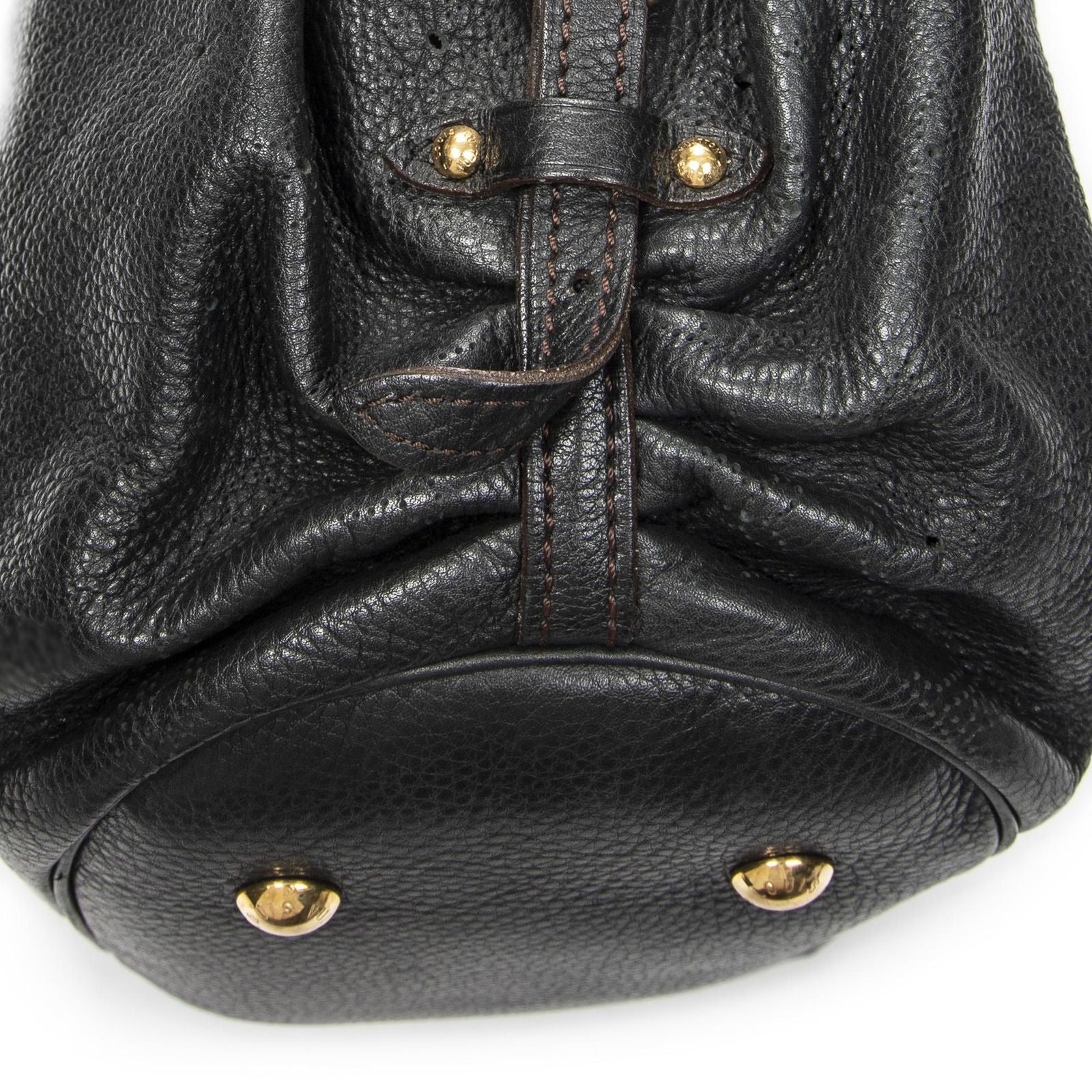 Louis Vuitton XL Bo Black Mahina Leather Shoulder — view 8