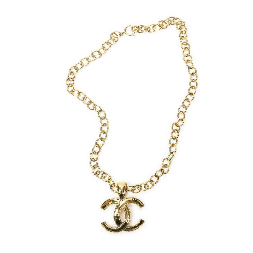 Chanel CC Logo Pendant Gold Plated