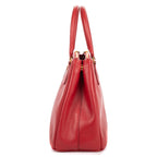 Prada Large Double Zip Galleria Tote Red Saffiano Leather — view 3