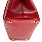 Prada Large Double Zip Galleria Tote Red Saffiano Leather — view 8