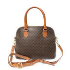 Celine Dome Top Handle Brown Macadam Canvas — view 5