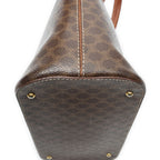 Celine Dome Top Handle Brown Macadam Canvas — view 8