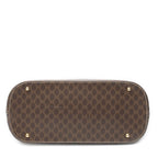 Celine Dome Top Handle Brown Macadam Canvas — view 6