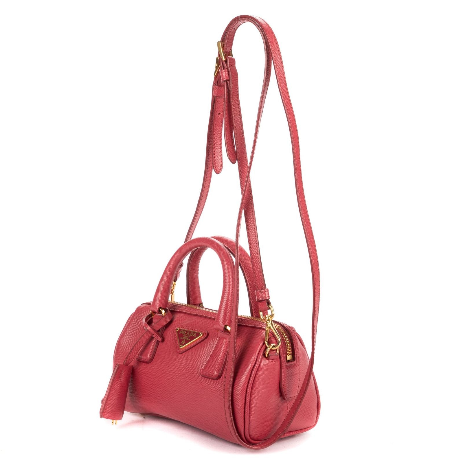Prada Mini Bowl Bag Pink Saffiano Lux Leather — view 2