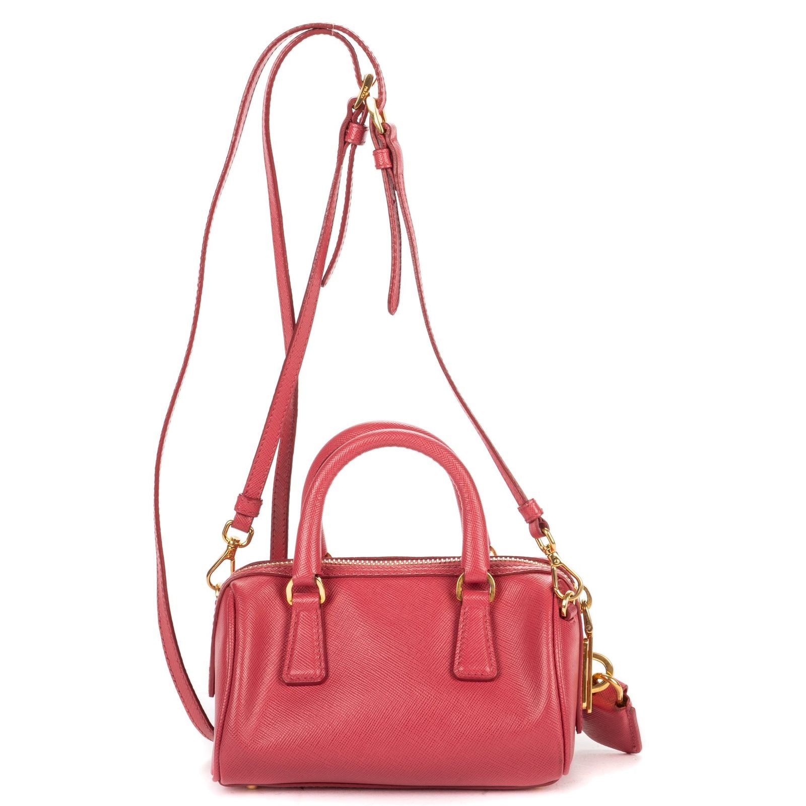 Prada Mini Bowl Bag Pink Saffiano Lux Leather — view 5