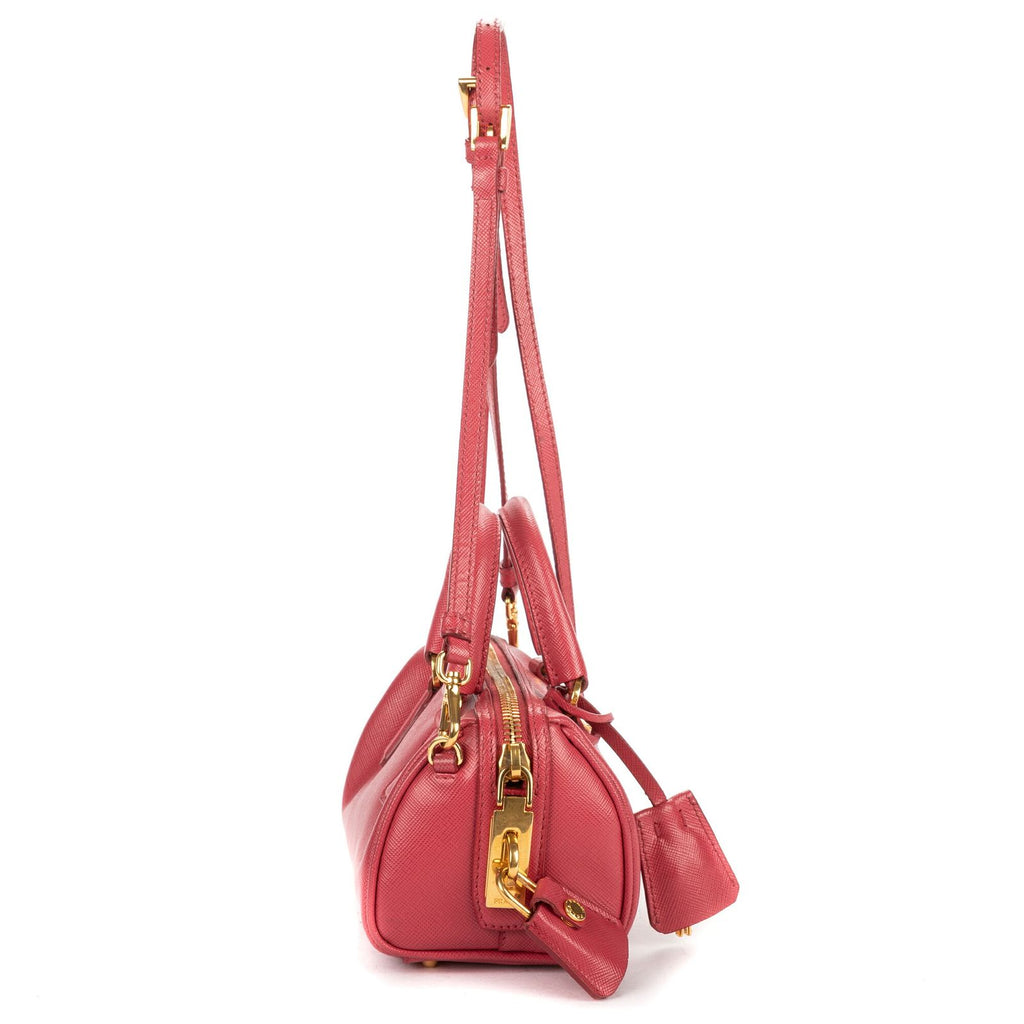Prada Mini Bowl Bag Pink Saffiano Lux Leather — view 4