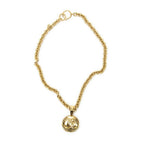 Chanel CC Round Pendant Gold Plated