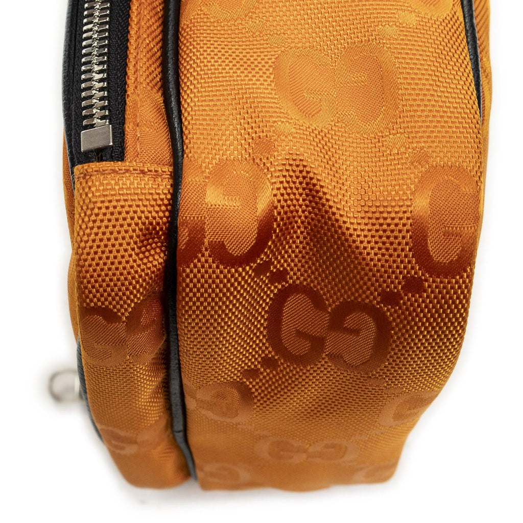 Gucci Zip Messenger Cross Body Orange Black GG Nylon Canvas — view 8