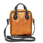 Gucci Zip Messenger Cross Body Orange Black GG Nylon Canvas — view 5