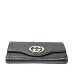 Gucci Interlocking G Continental Wallet Black Guccissima — view 3