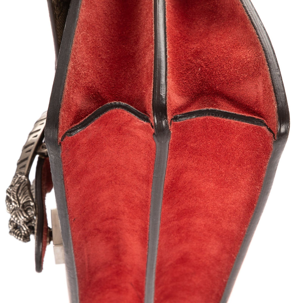 Gucci le Dionysus Chain Crossbody Beige Red Split Canvas — view 7