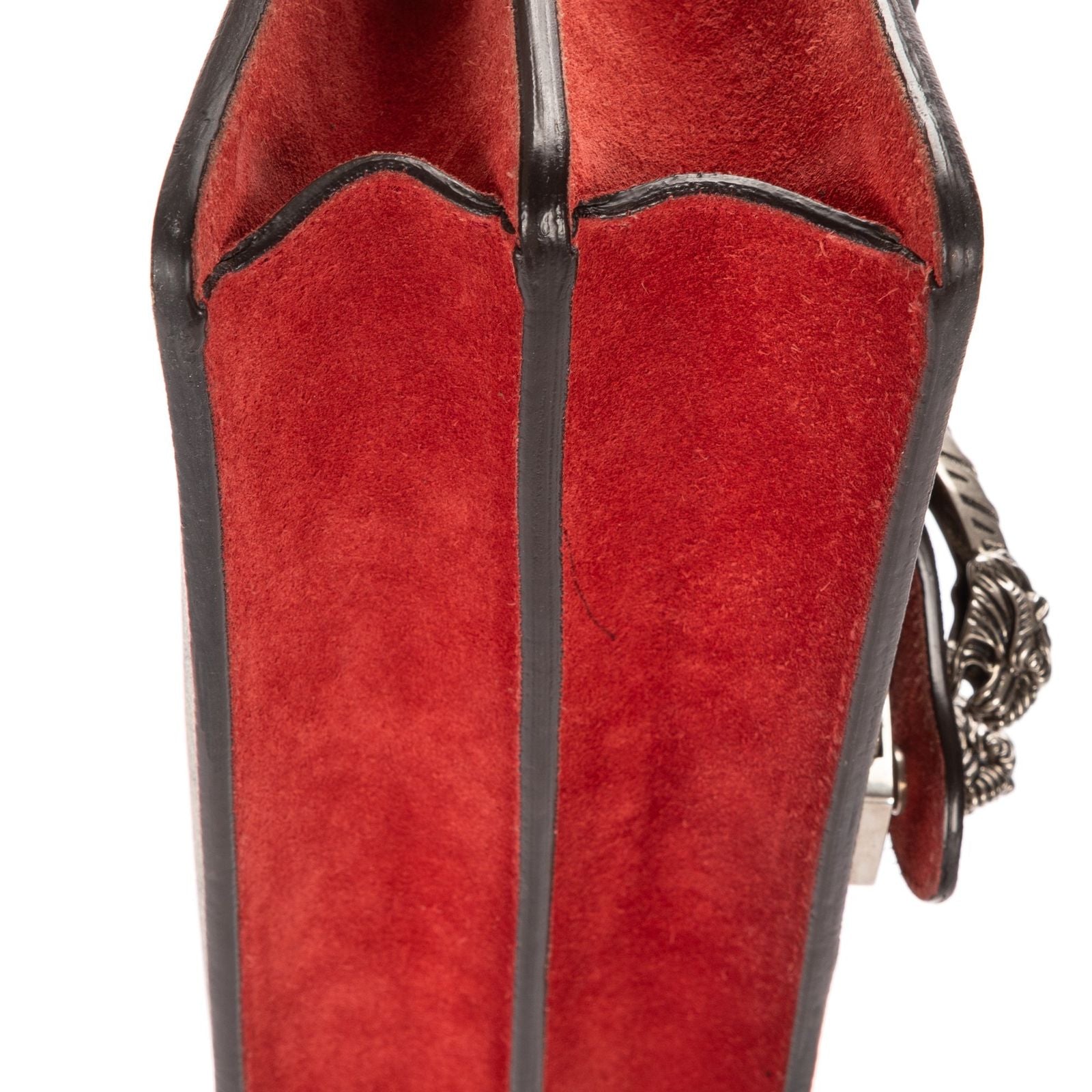Gucci le Dionysus Chain Crossbody Beige Red Split Canvas — view 8