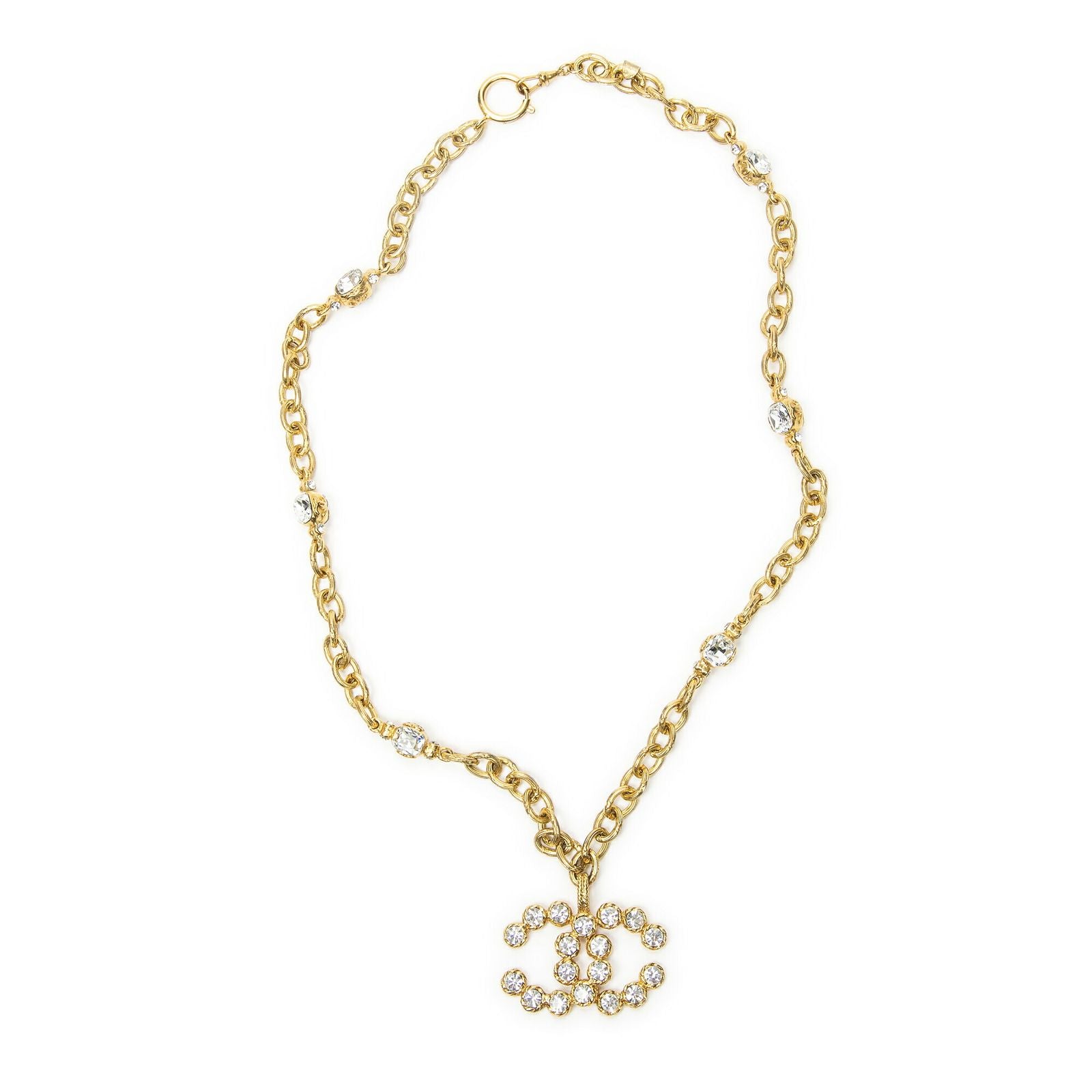 Chanel CC Round Pendant Gold Plated